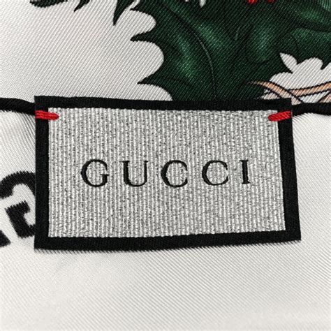 GUCCI X BALENCIAGA Silk Twill Allover Logo Print Floral .